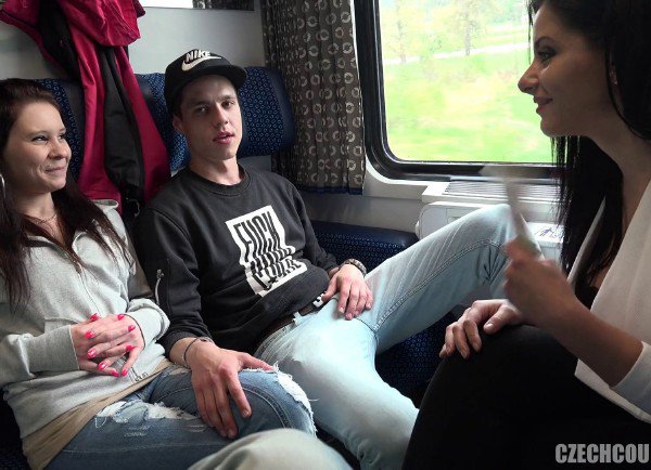 CzechCouples: Amateur - Teen Couple First Time Try Swinger Fuck In Train 1080p