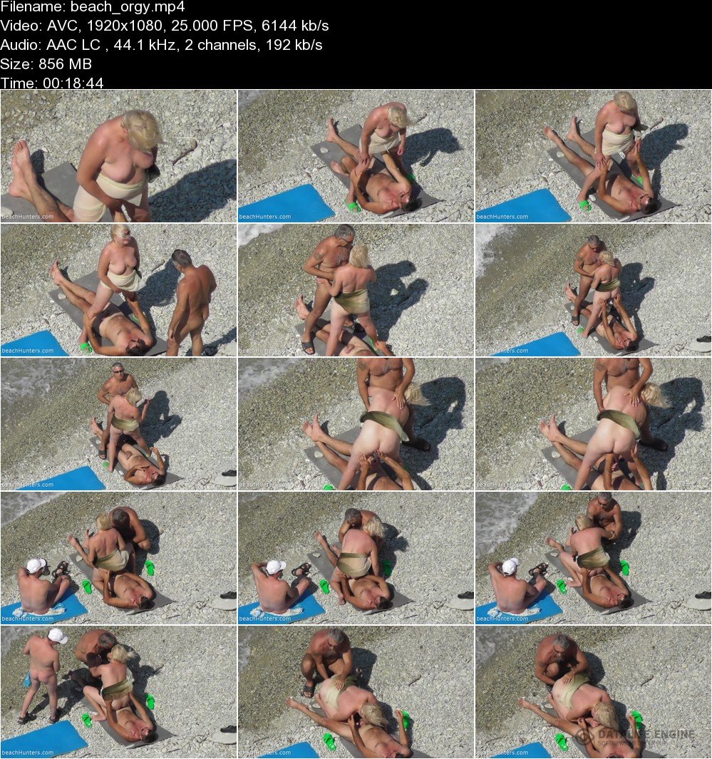 BeachHunters: Amateur - Orgy On A Nudist Beach 1080p