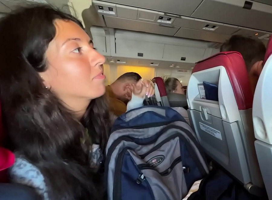 Katty West Risky Extreme Public Handjob and Blowjob on Plane FullHD 1080p