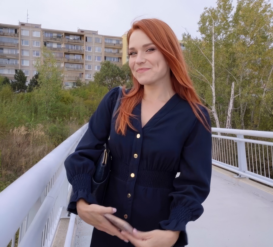 Clemence Audiard Russian Redhead Girl Pickup After Her Job And Fuck In Public HD 720p