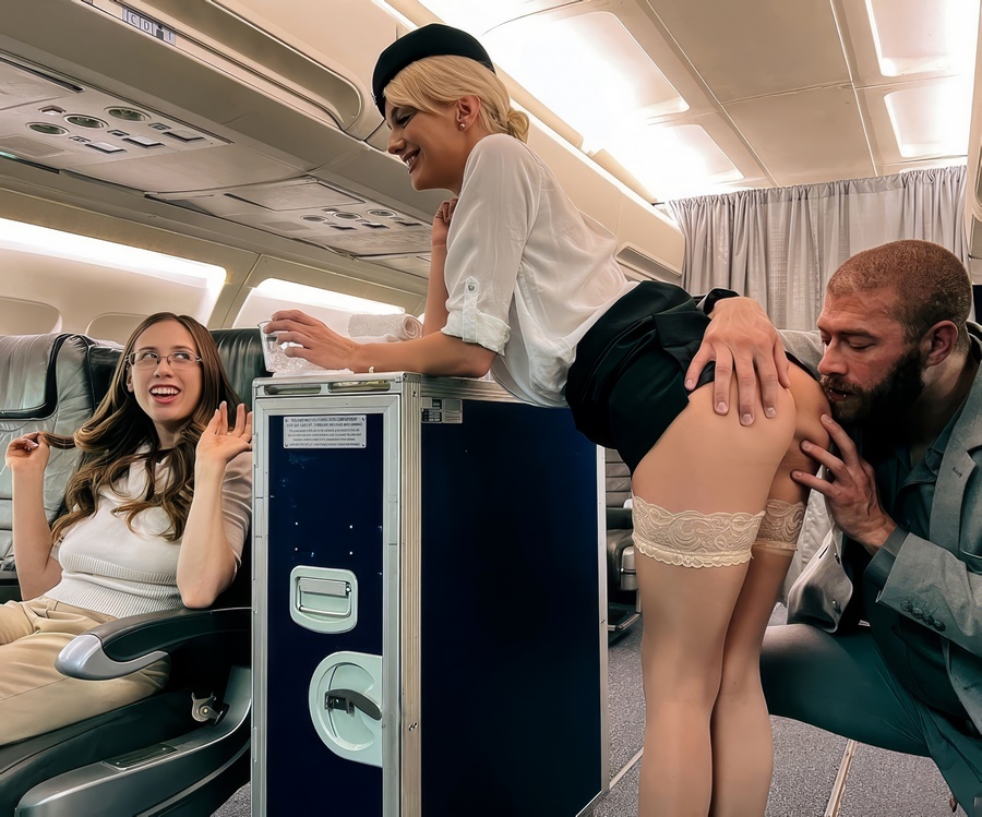 Kenna James Flight Attendant Has Sex With Pilot On Plane During Flight FullHD 1080p