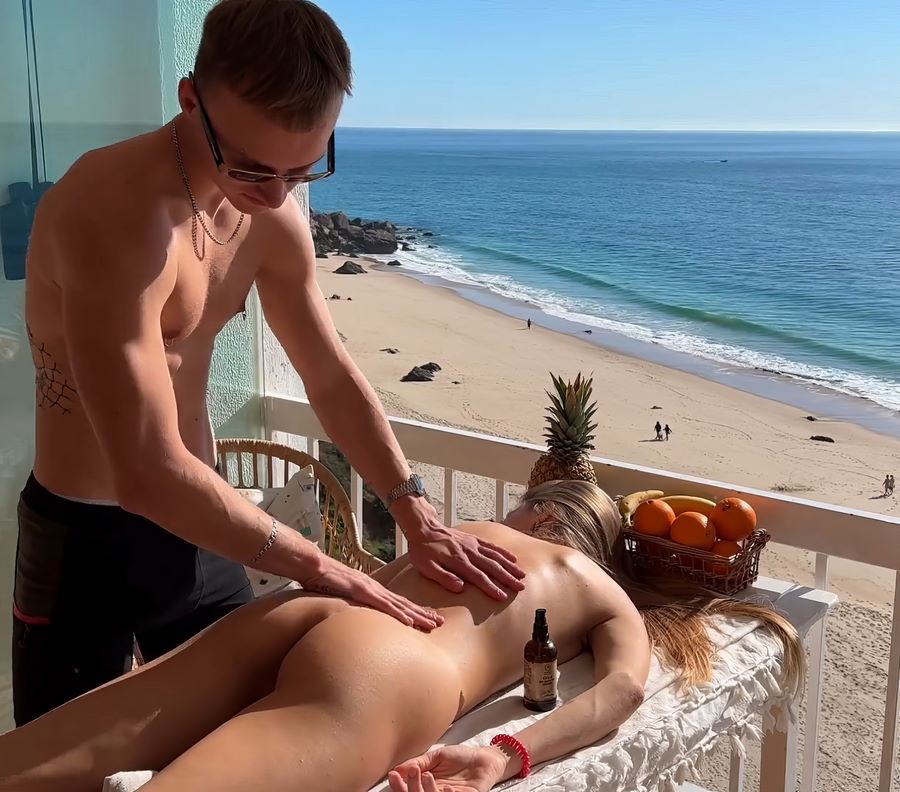 Spirite Moon Erotic Massage on the Balcony Ends with Hot Sex FullHD 1080p